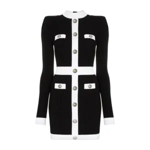 Knit Sheath Black Dress