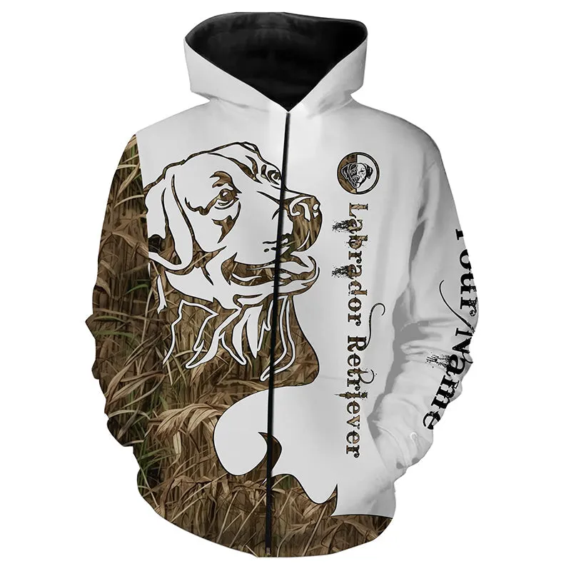 Labrador Retriever Hunting Dog Camo Customize 3D All Over Printed Shirts, Gift For Dog Lovers