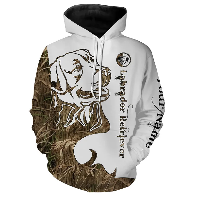 Labrador Retriever Hunting Dog Camo Customize 3D All Over Printed Shirts, Gift For Dog Lovers