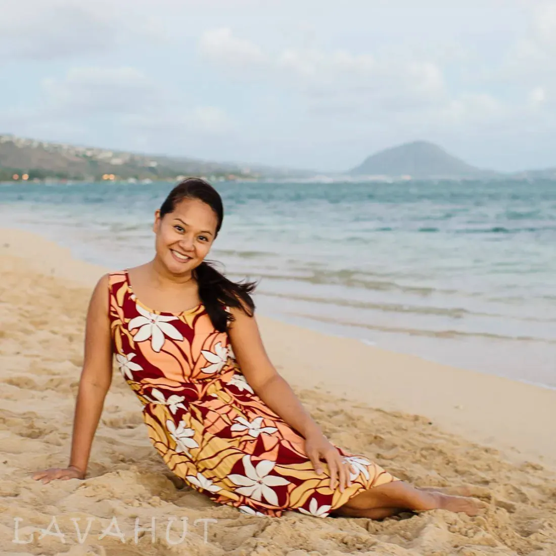 Lahaina Breeze Red Sassy Hawaiian Dress