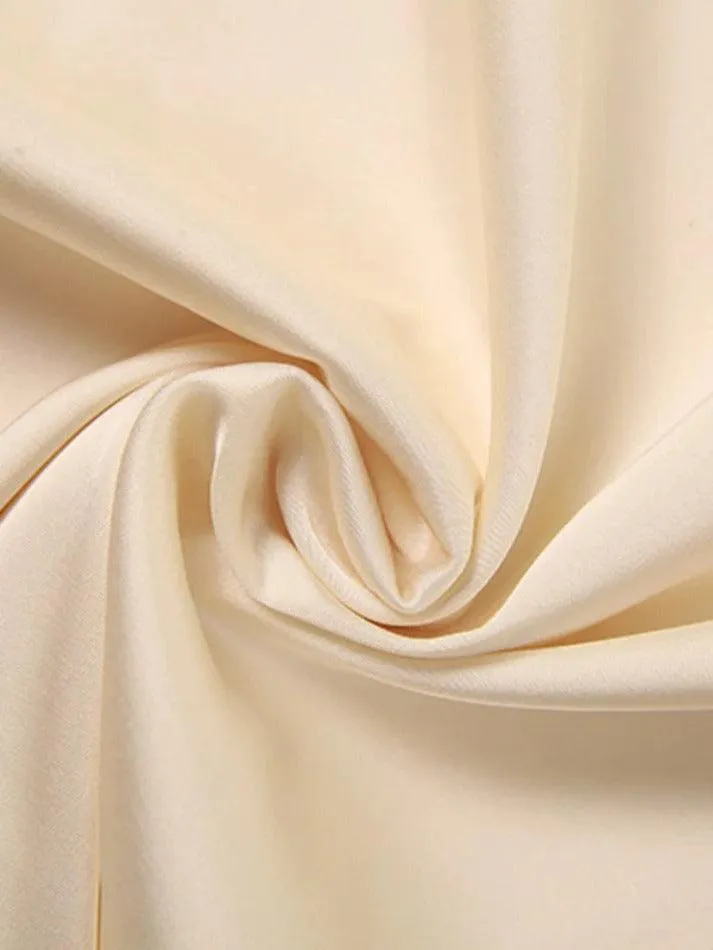 LANFUBEISI - Satin Backless Tie Up Maxi Dress