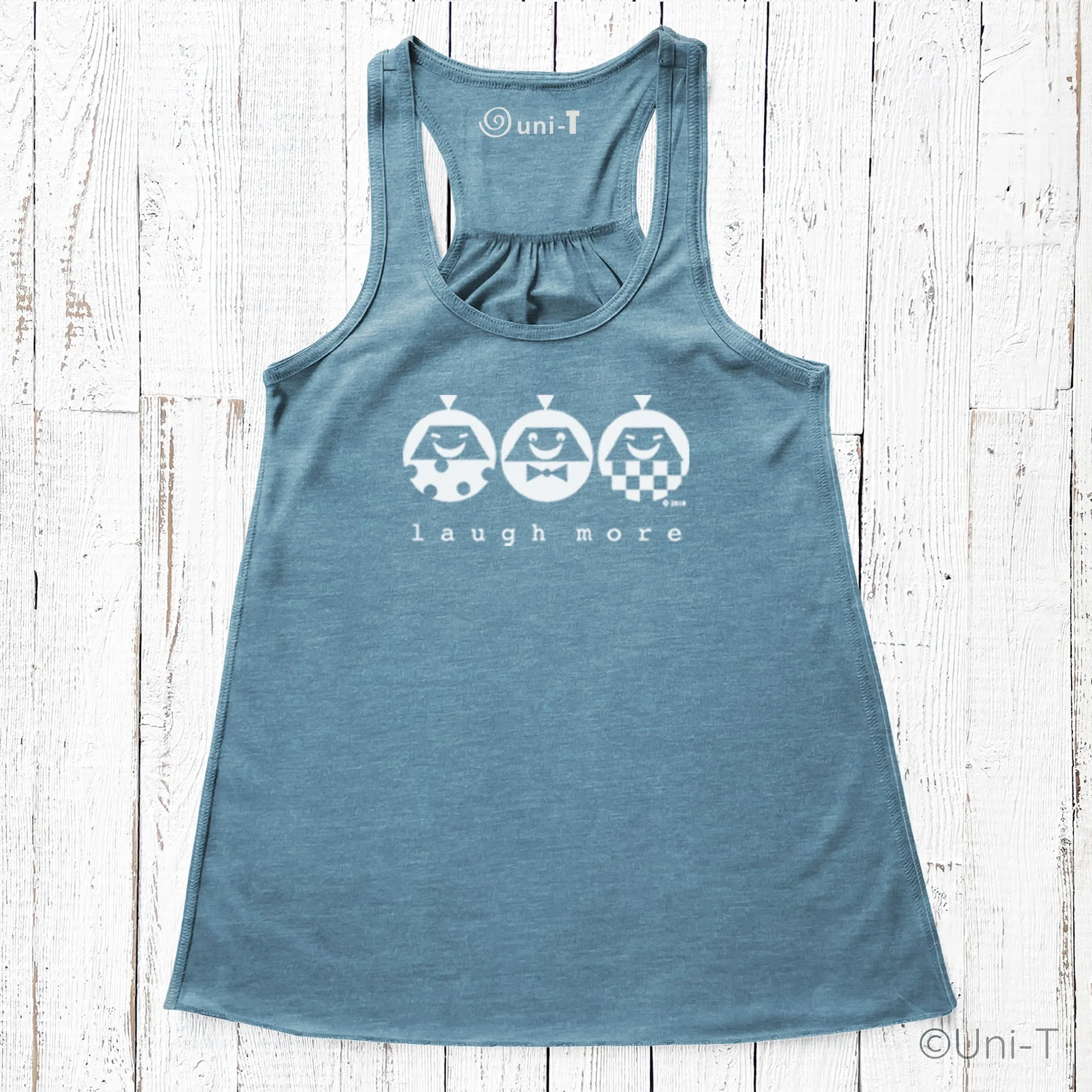 Laugh More, Flowy Tank Top