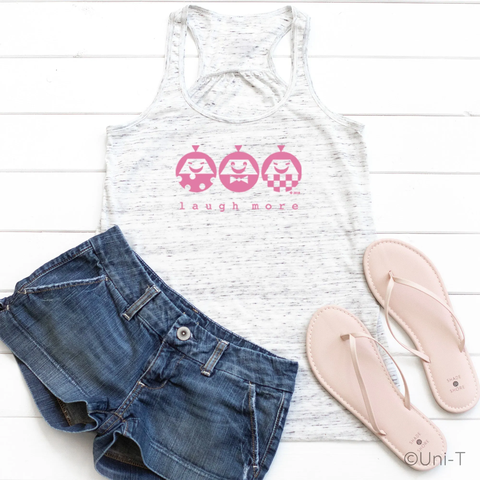 Laugh More, Flowy Tank Top
