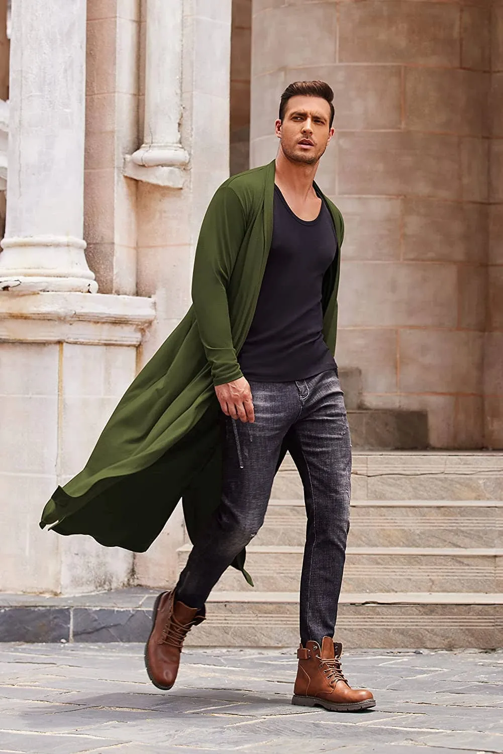 Lightweight Ruffle Shawl Long Length Drape Cape Cardigan (US Only)