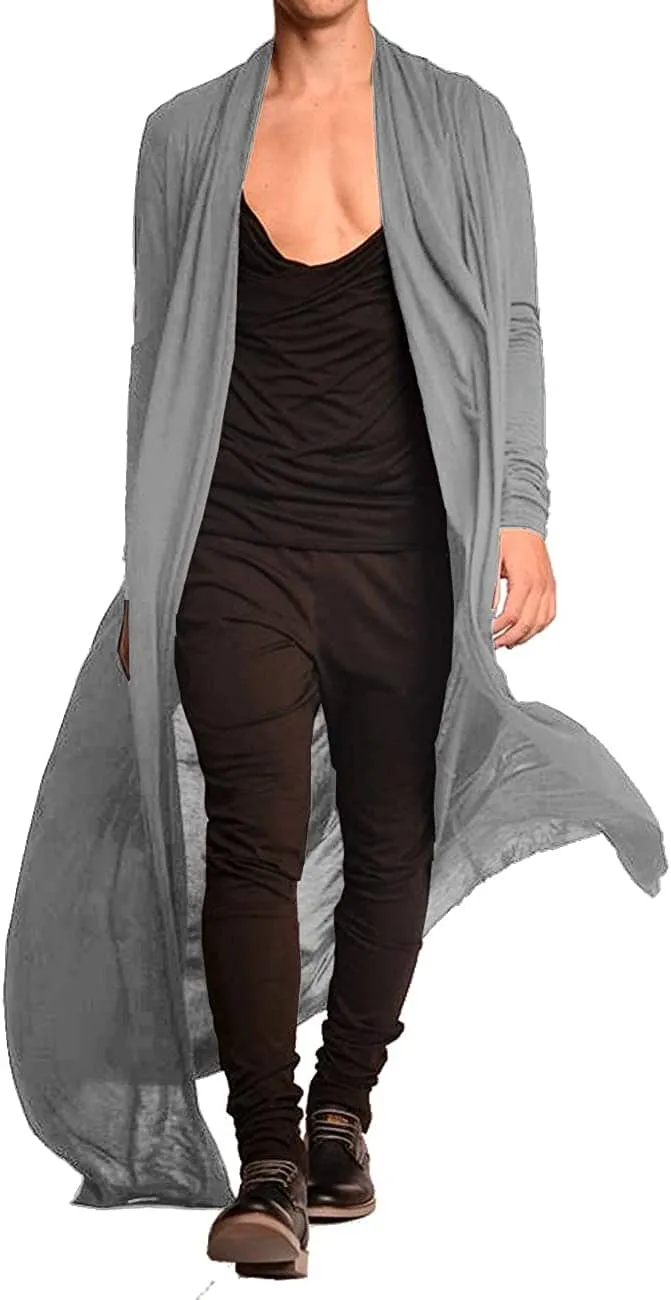 Lightweight Ruffle Shawl Long Length Drape Cape Cardigan (US Only)