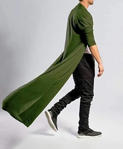 Lightweight Ruffle Shawl Long Length Drape Cape Cardigan (US Only)