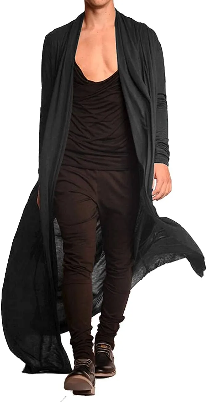 Lightweight Ruffle Shawl Long Length Drape Cape Cardigan (US Only)