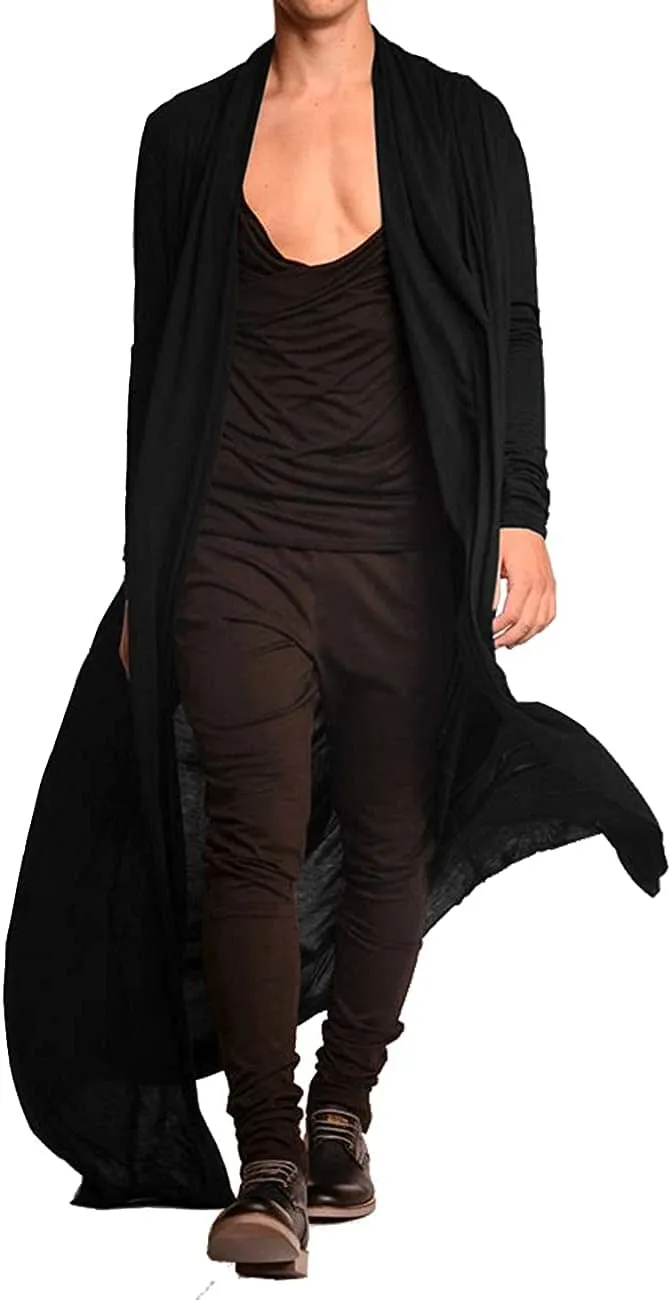 Lightweight Ruffle Shawl Long Length Drape Cape Cardigan (US Only)