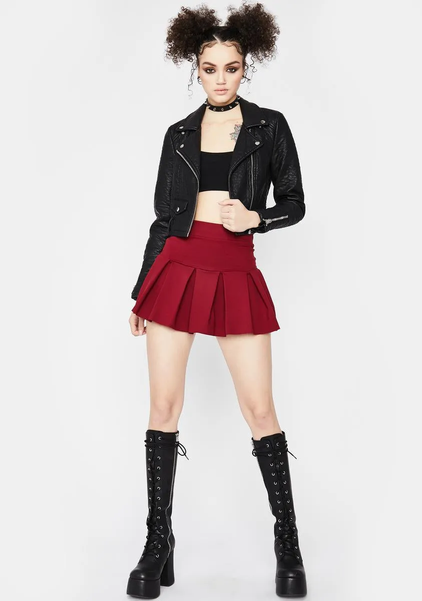 Lit Wicked Scholar Pleated Mini Skirt