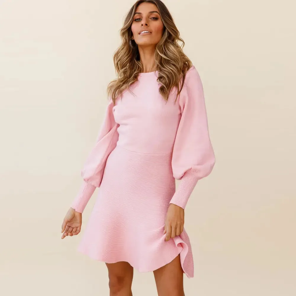 Long Sleeve Knit Mini Dress