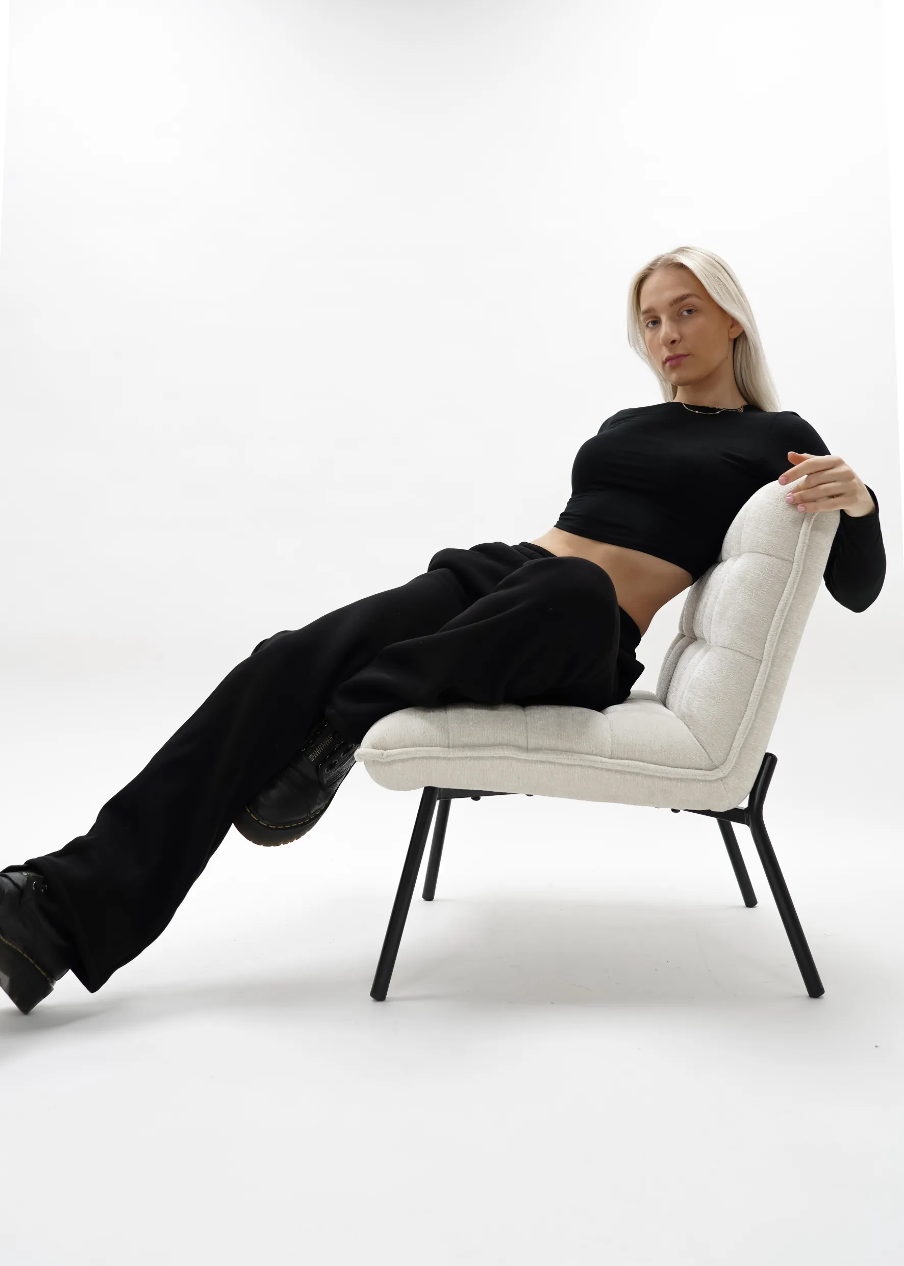 Low/mid waist jogger pants black (TALL)