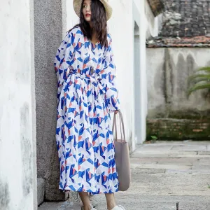 Lylah Clare Geometric Cotton Dress