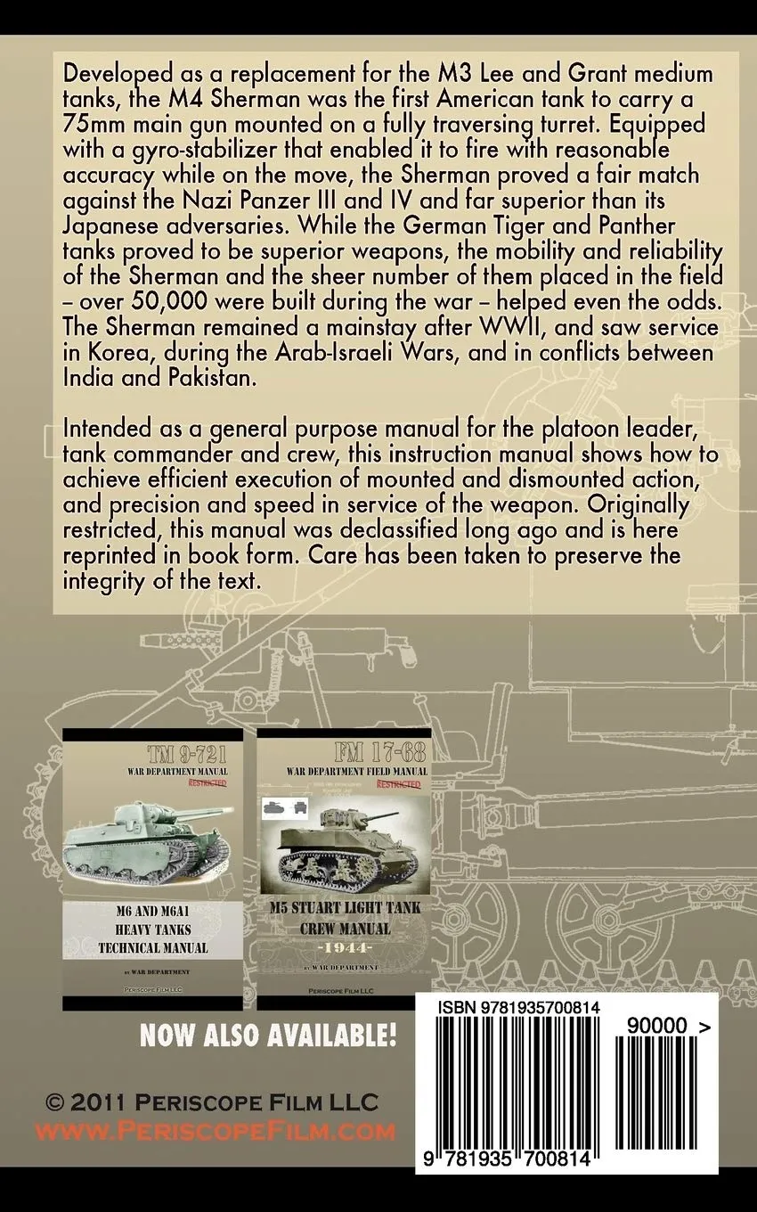 M4 Sherman Medium Tank Crew Manual