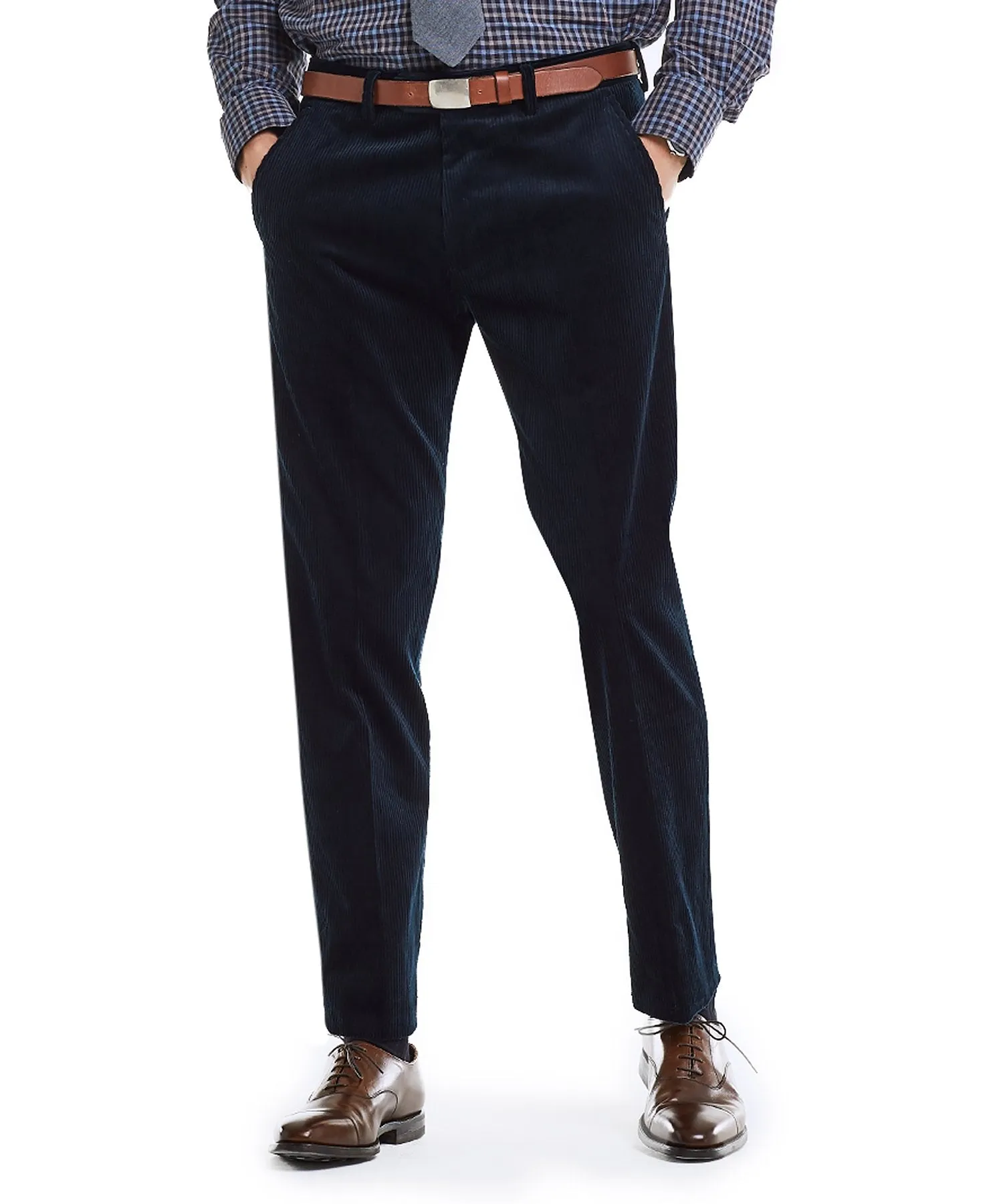 Made in USA Black Label Wide Wale Cord Suit Trouser in Navy