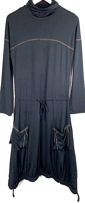 Marithe   Francois Girbaud Paris. Black Avant-Garde Dress