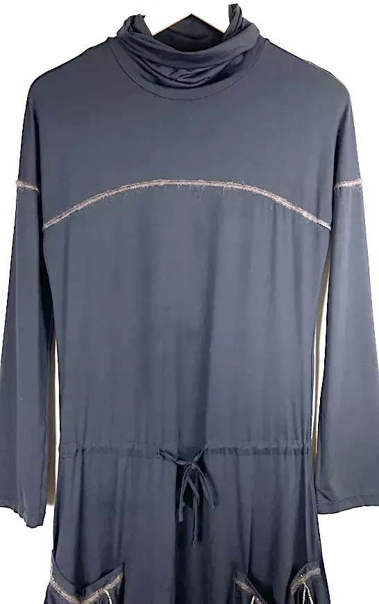 Marithe   Francois Girbaud Paris. Black Avant-Garde Dress