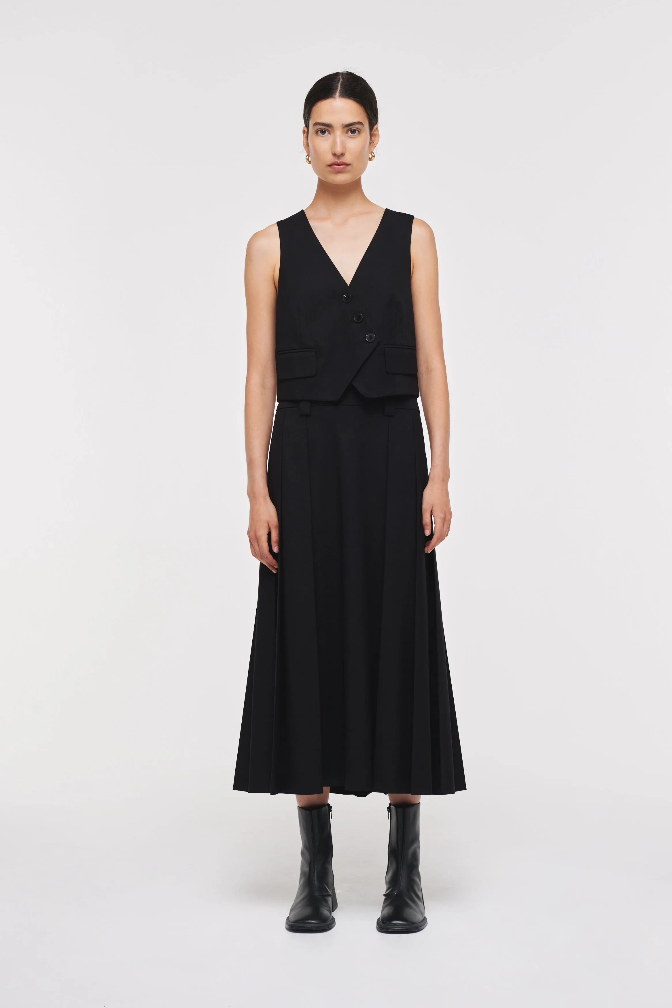 Mary Long Pleated Skirt