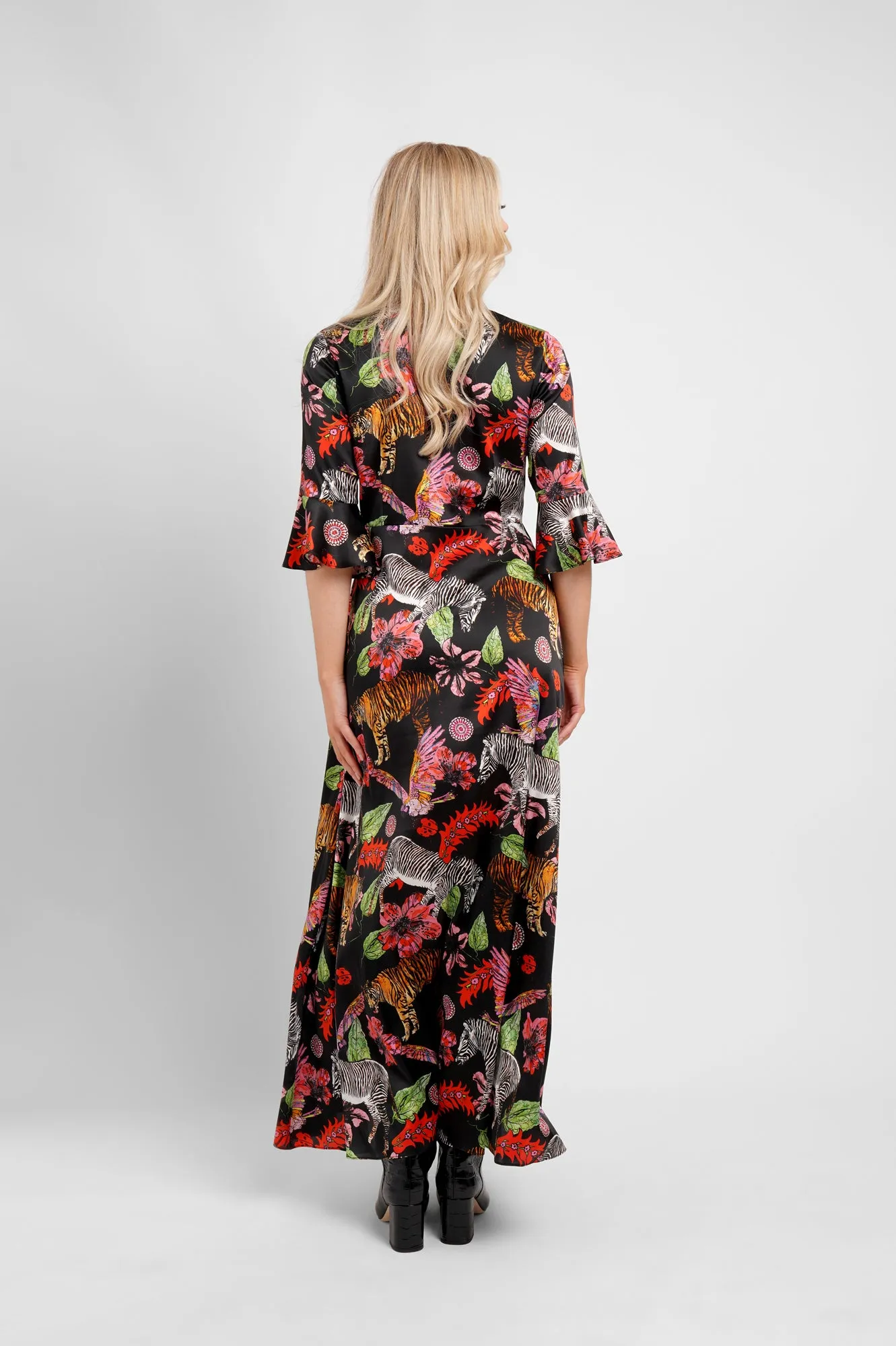 Maxi Button Down Dress / "Tiger Tales"