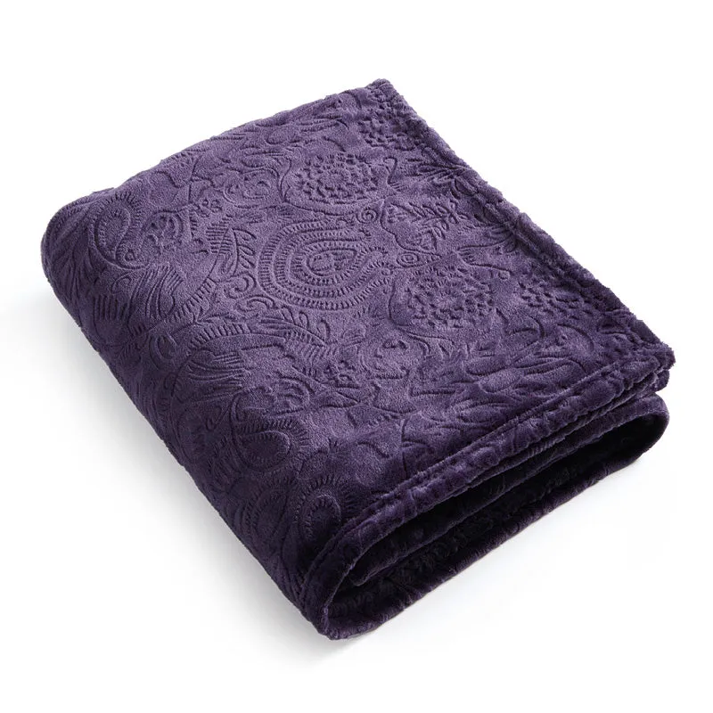 Maxi plaid / couvre-lit - Prune