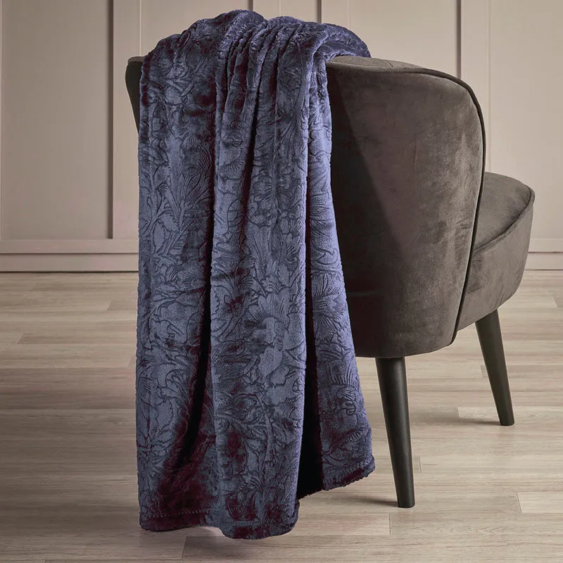 Maxi plaid/Couvre-lit Arabesque aubergine
