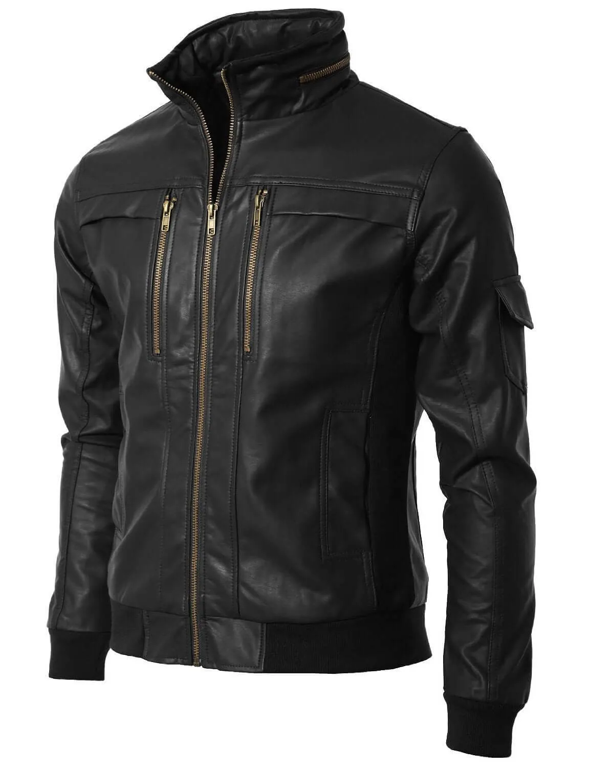 Men’s Black Slim Fit Leather Jacket, Men Leather Jackets, Fashion Leather Jacket