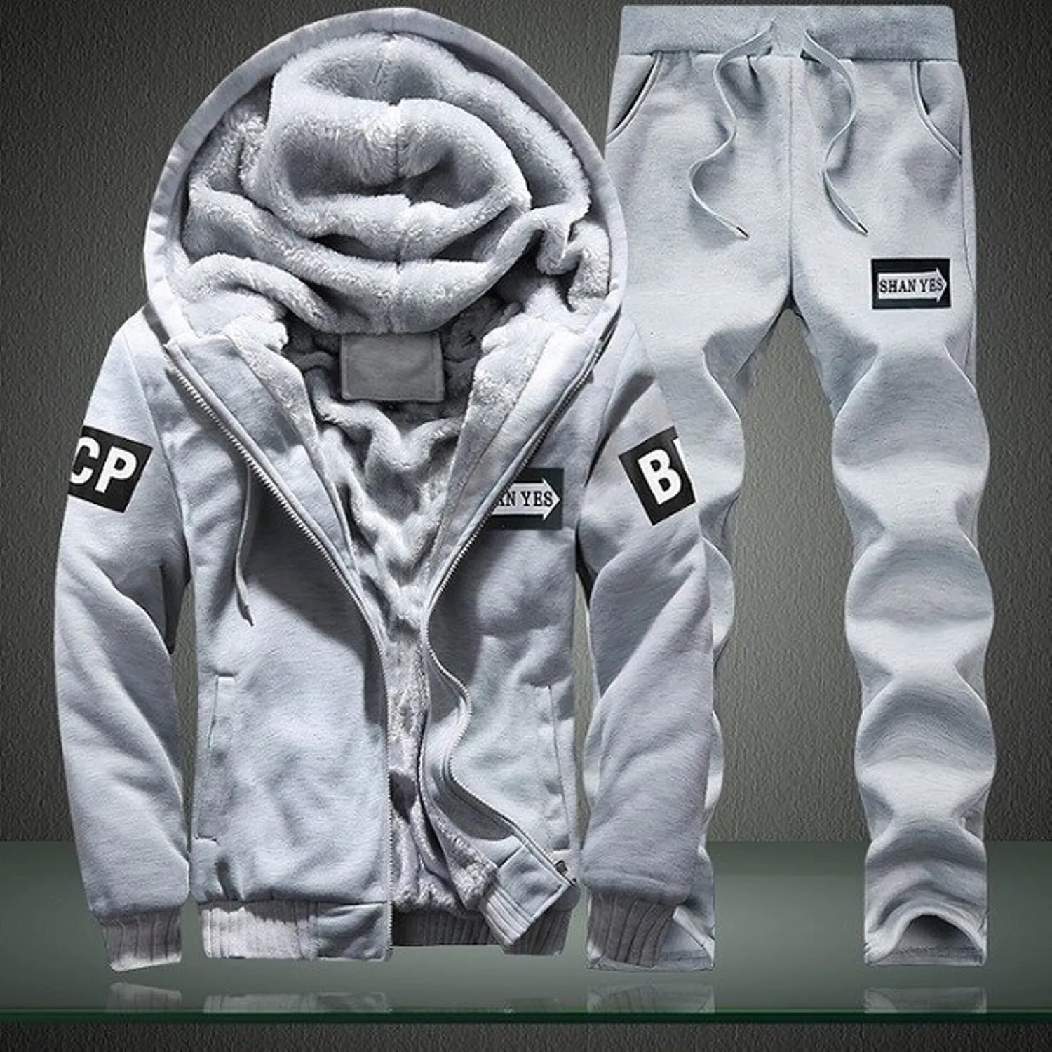 Men's Winter Warm Tracksuit | Sweatpants And Sport Hoodie