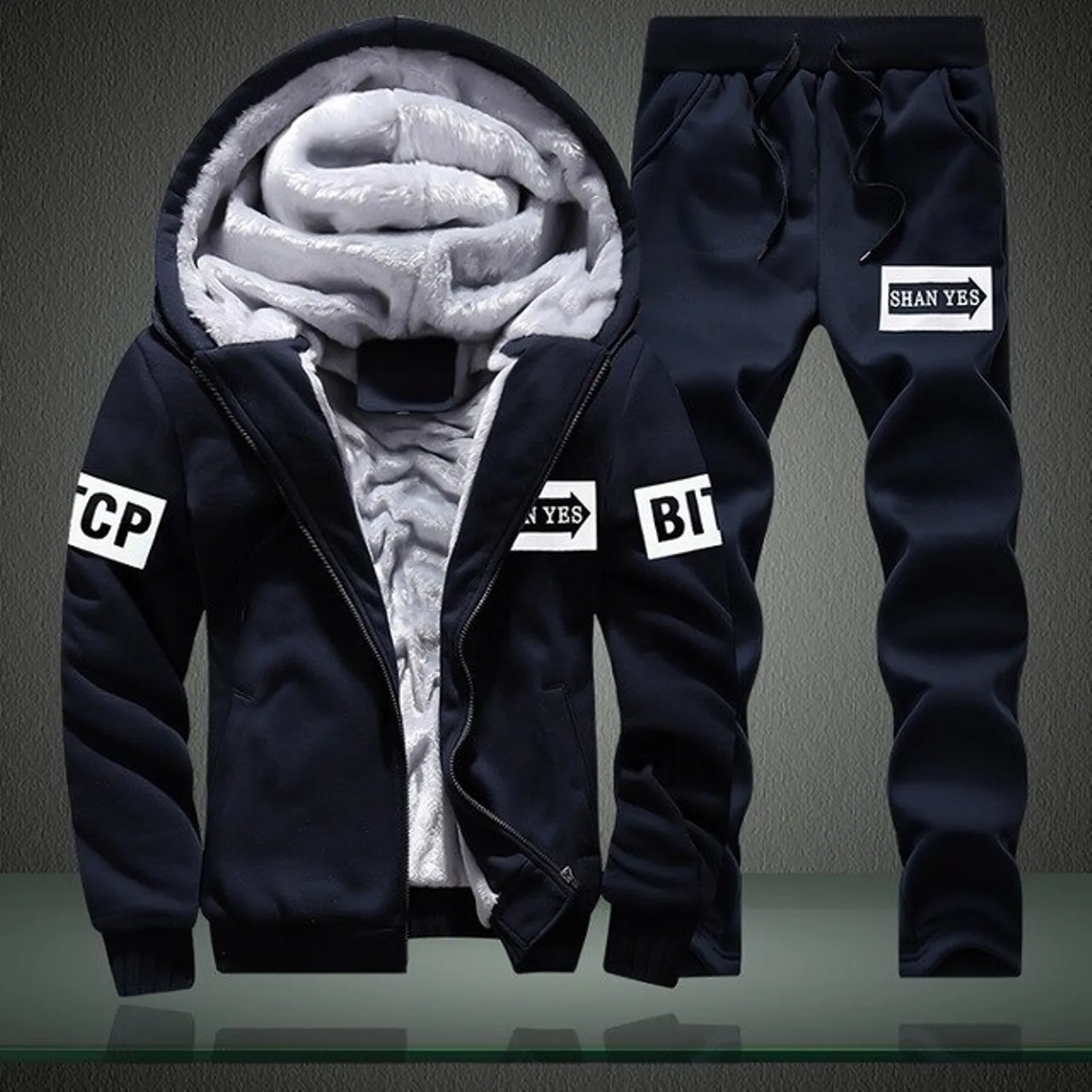 Men's Winter Warm Tracksuit | Sweatpants And Sport Hoodie