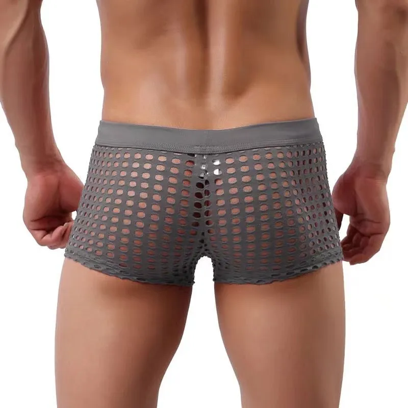 Mesh Hollowed Out Fun Boxer Briefs