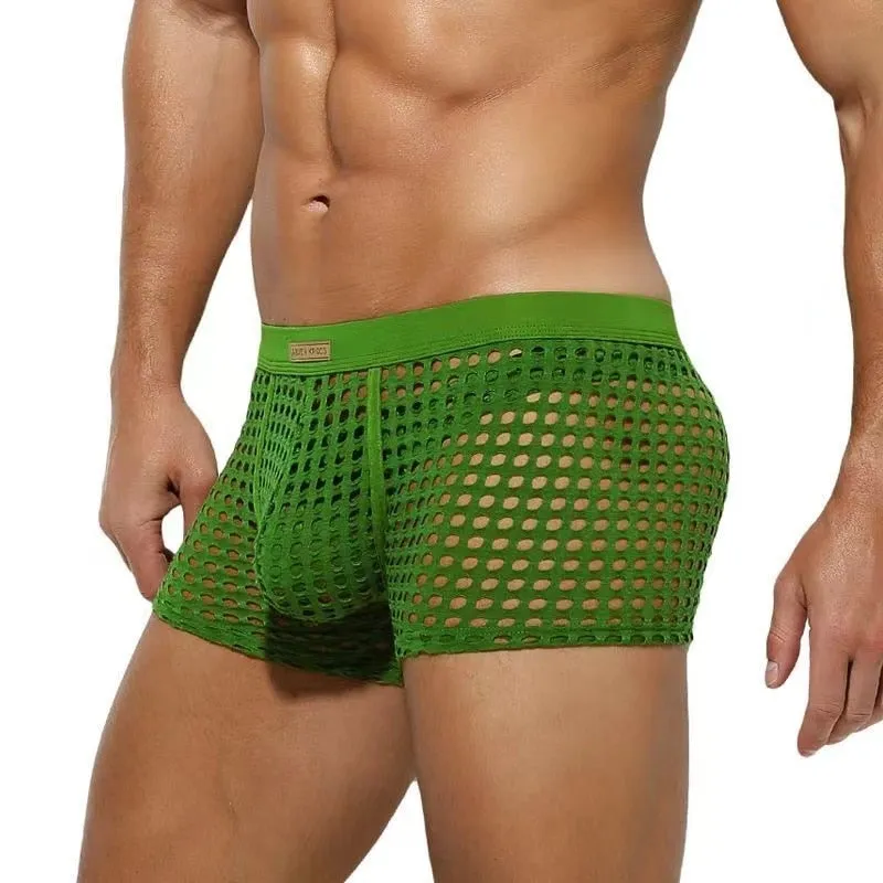 Mesh Hollowed Out Fun Boxer Briefs