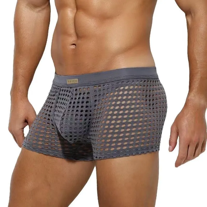 Mesh Hollowed Out Fun Boxer Briefs