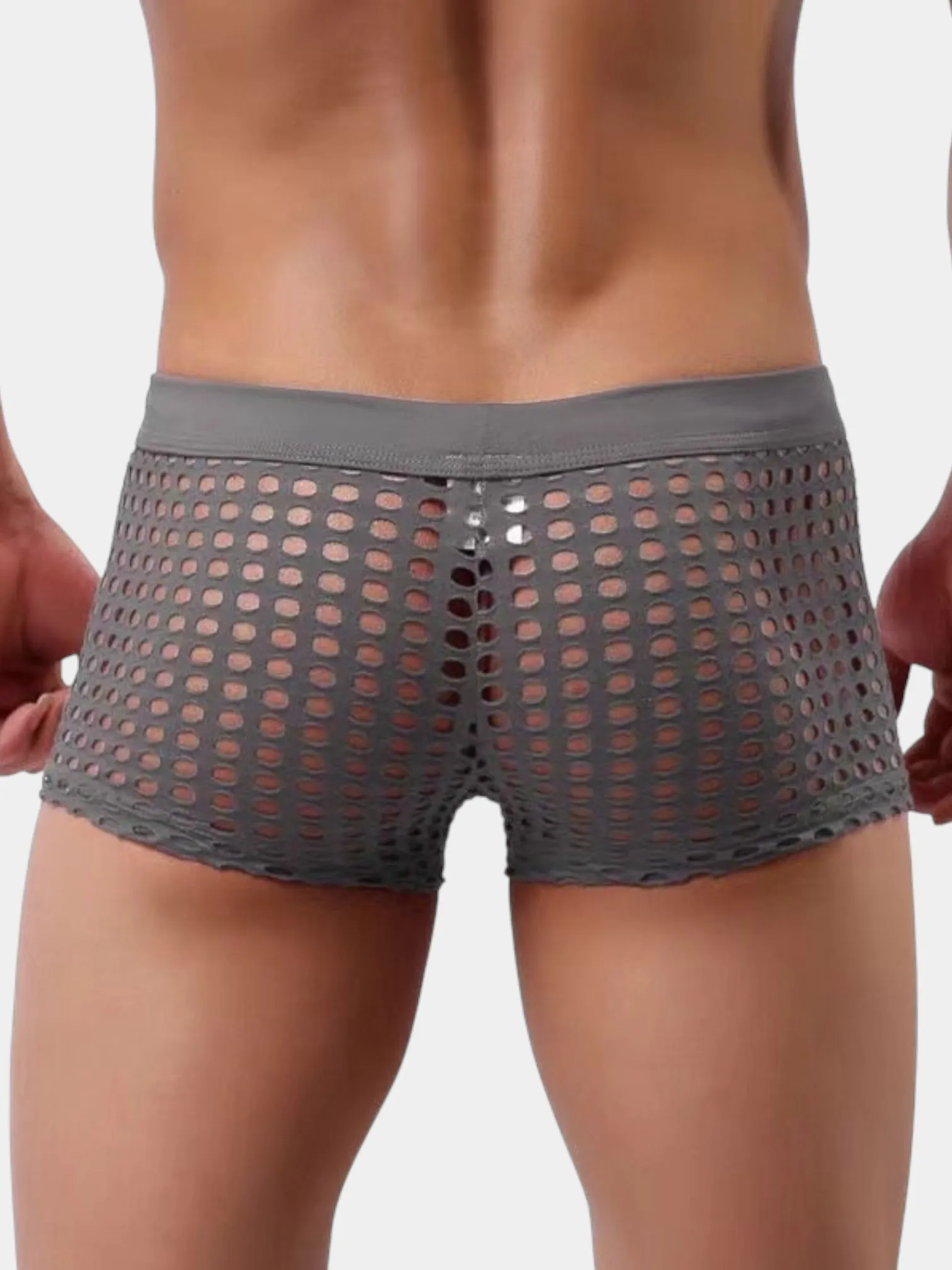 Mesh Hollowed Out Fun Boxer Briefs