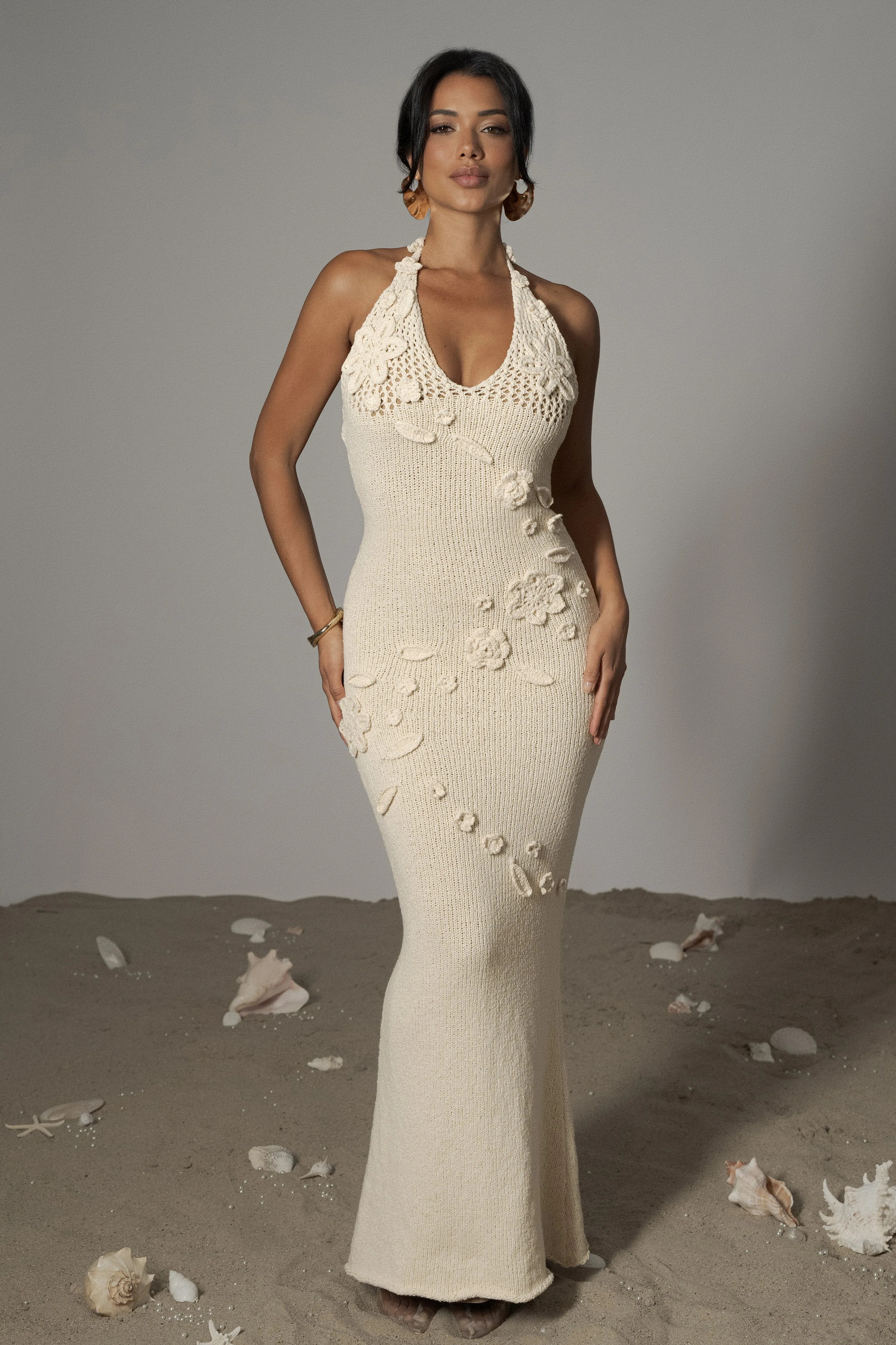 Milk Seaside Halter Maxi Dress