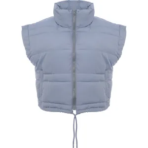 Missguided Petite Women's Blue Crop Gilet