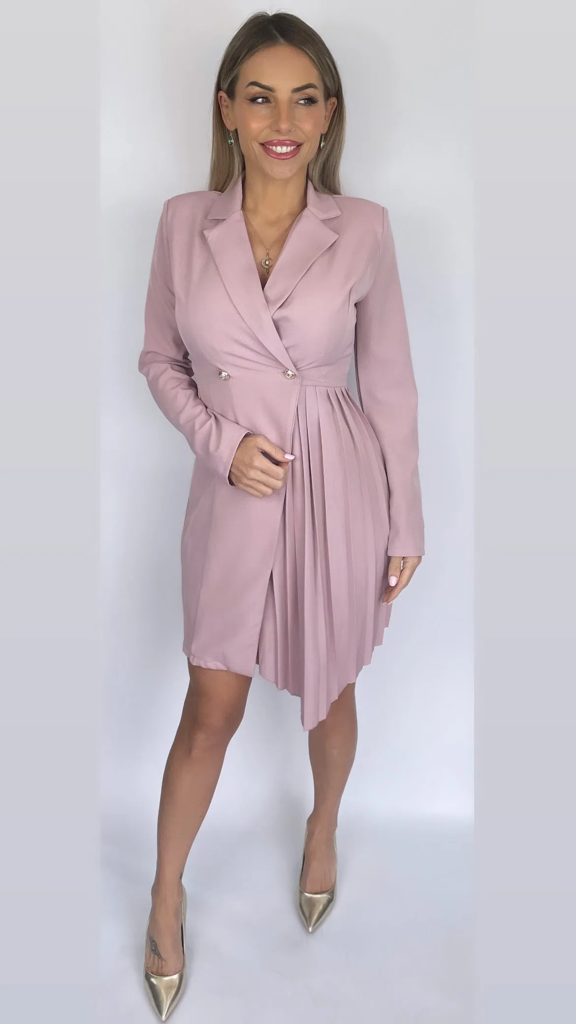 Moira Pleated Blazer Dress