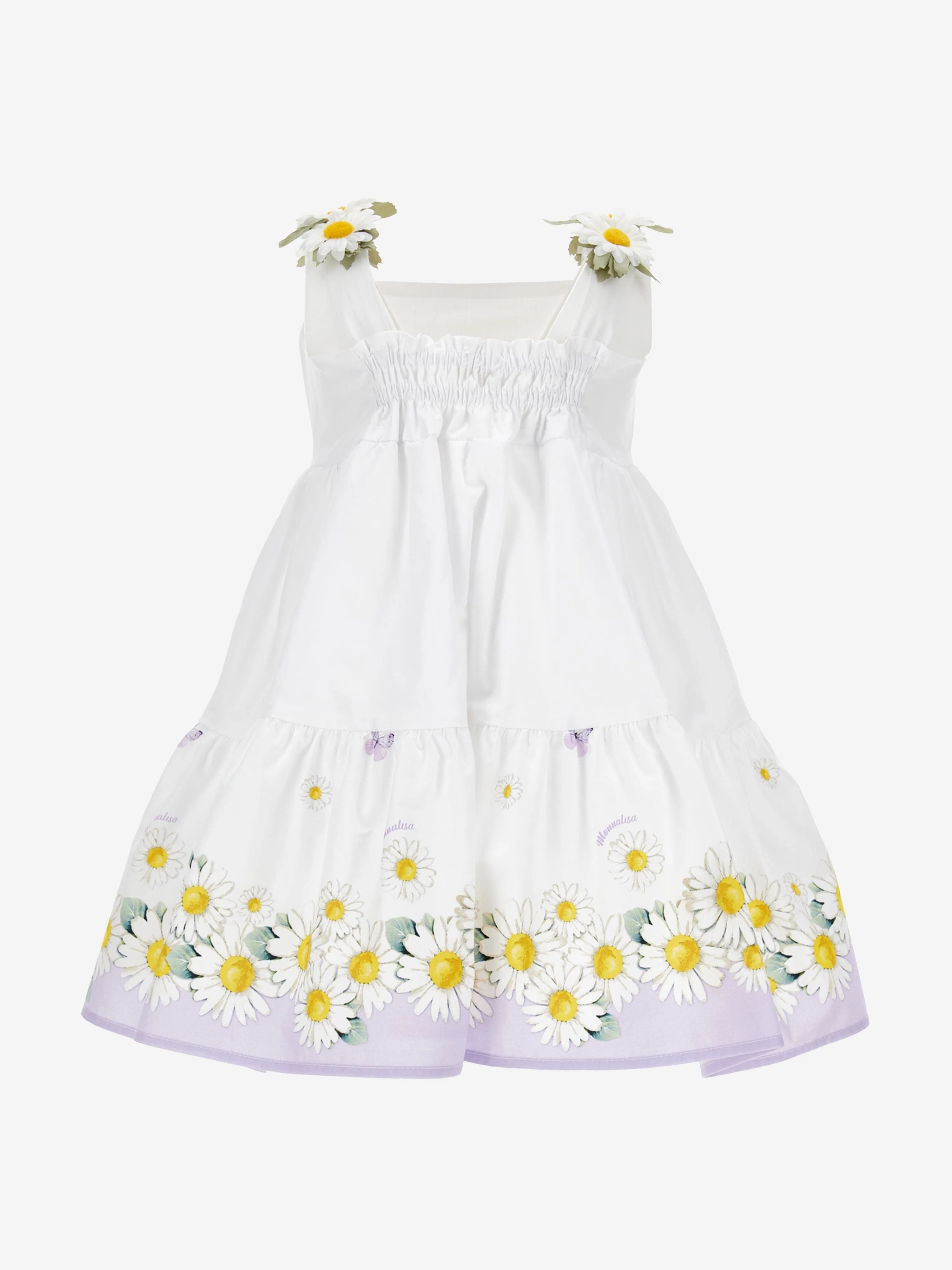 Monnalisa Baby Girls Daisy Sundress in White