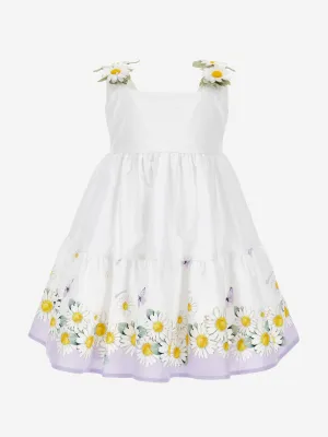 Monnalisa Baby Girls Daisy Sundress in White