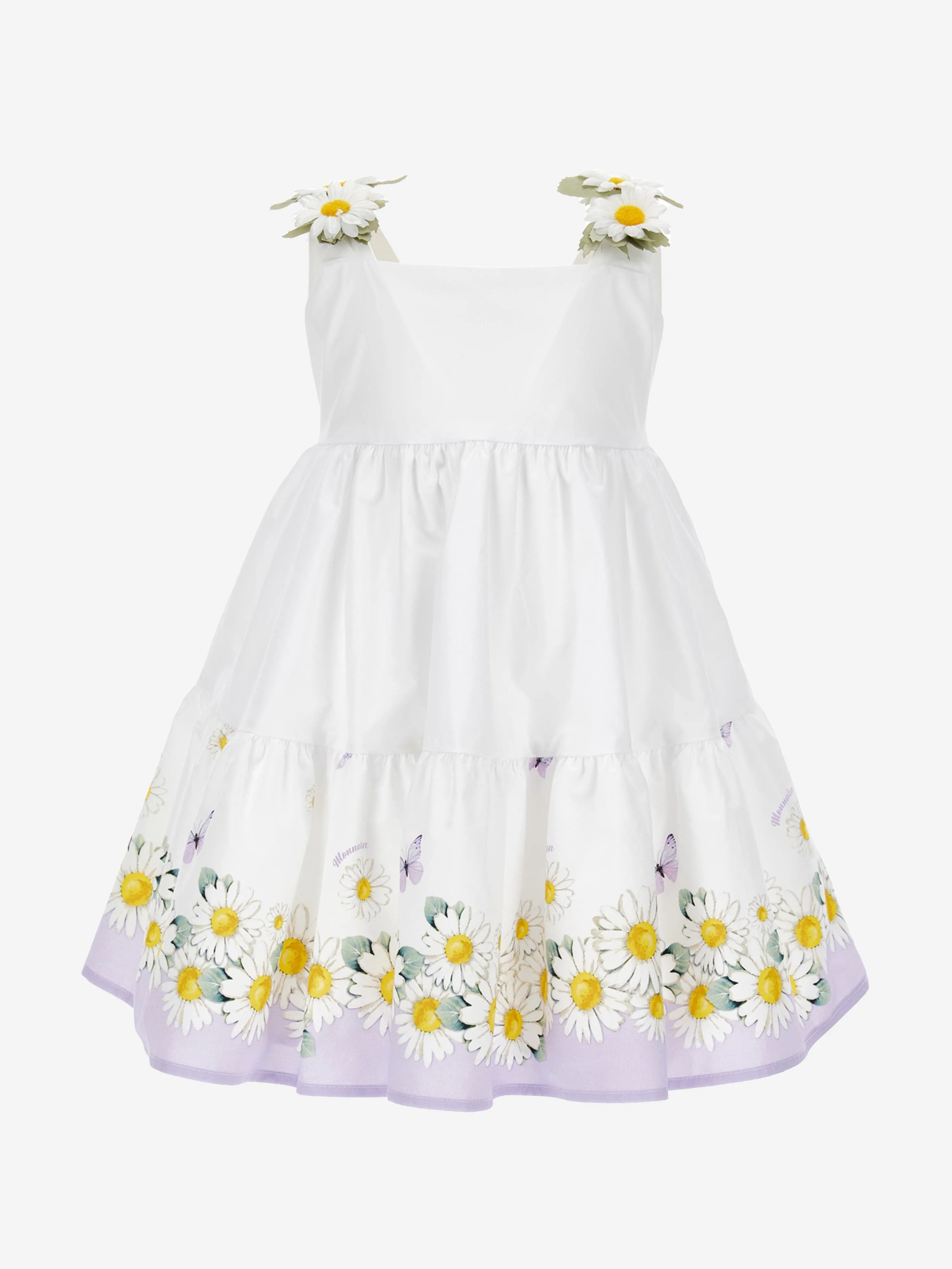 Monnalisa Baby Girls Daisy Sundress in White