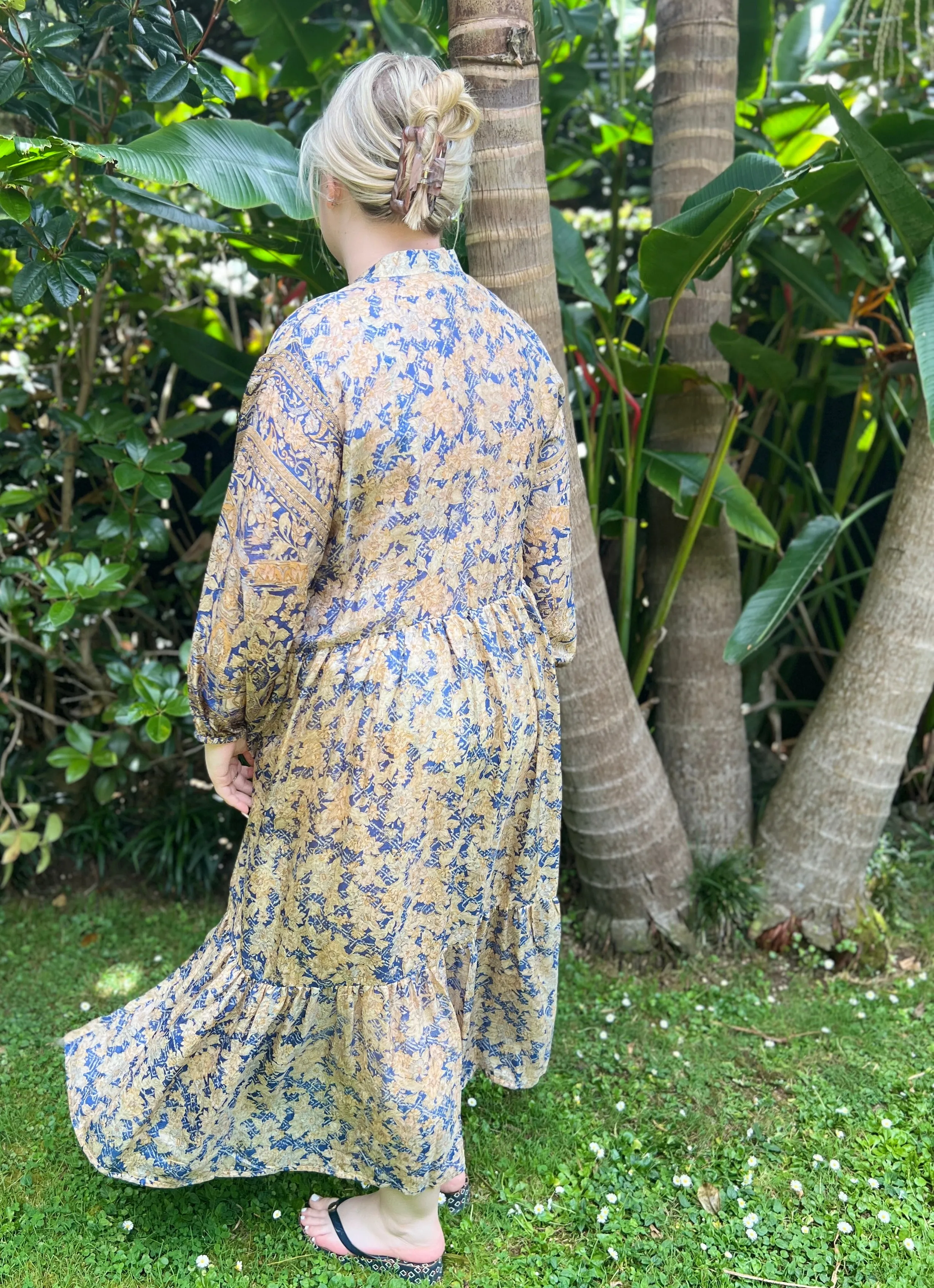 Moonlight Dress - Vintage Blue sand (L)