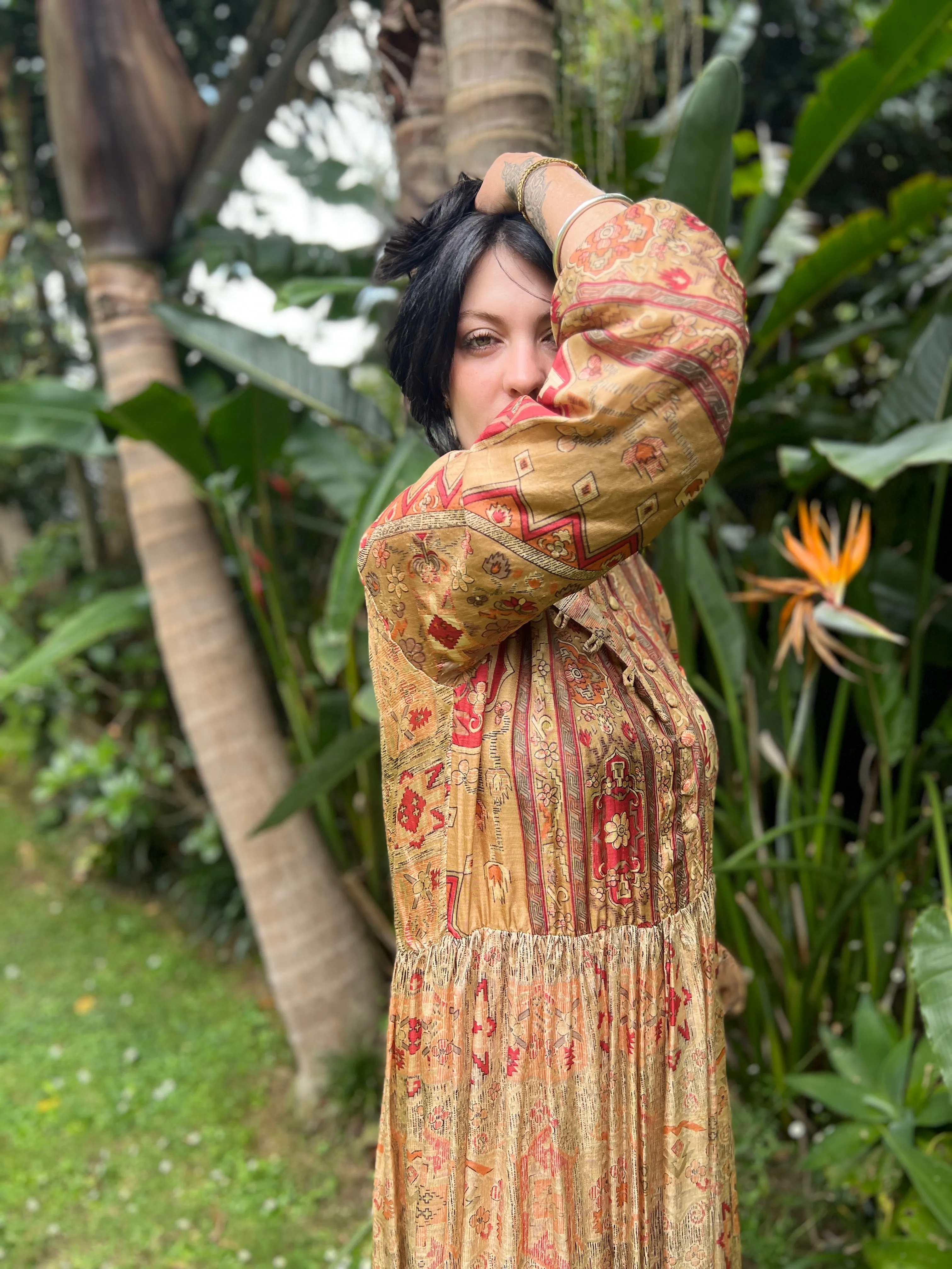 Moonlight Dress - Vintage gold Red (S)