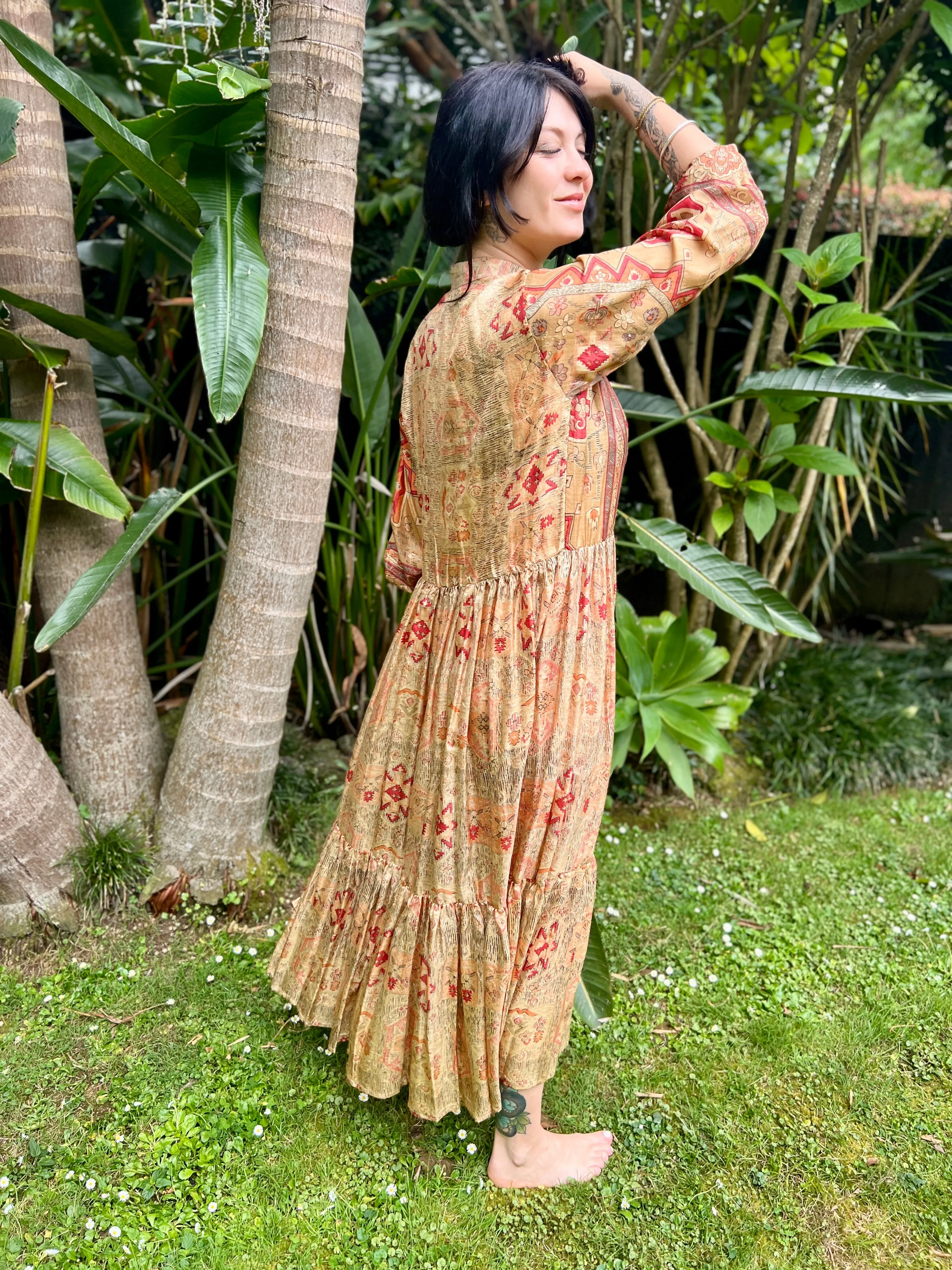 Moonlight Dress - Vintage gold Red (S)