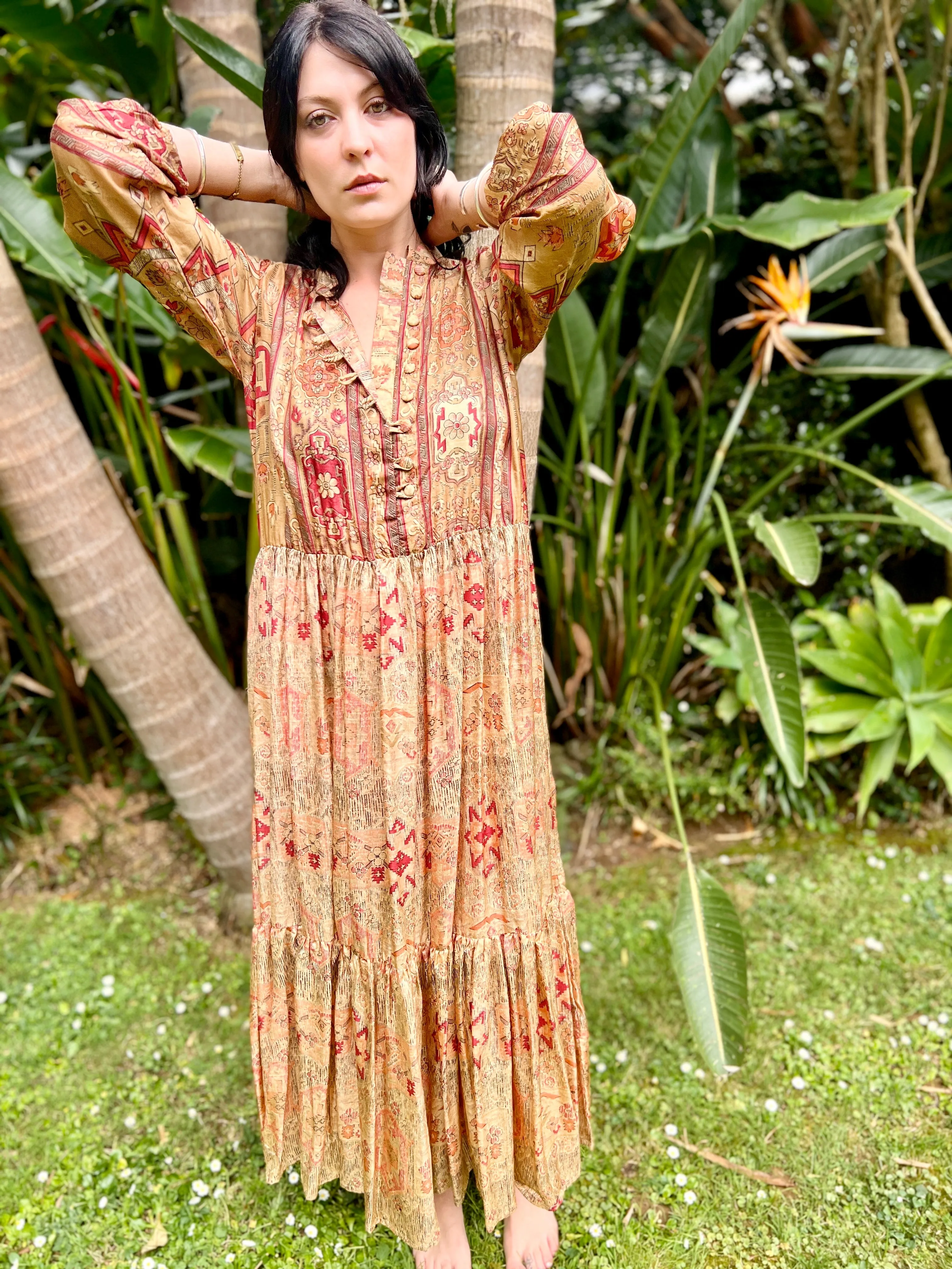 Moonlight Dress - Vintage gold Red (S)