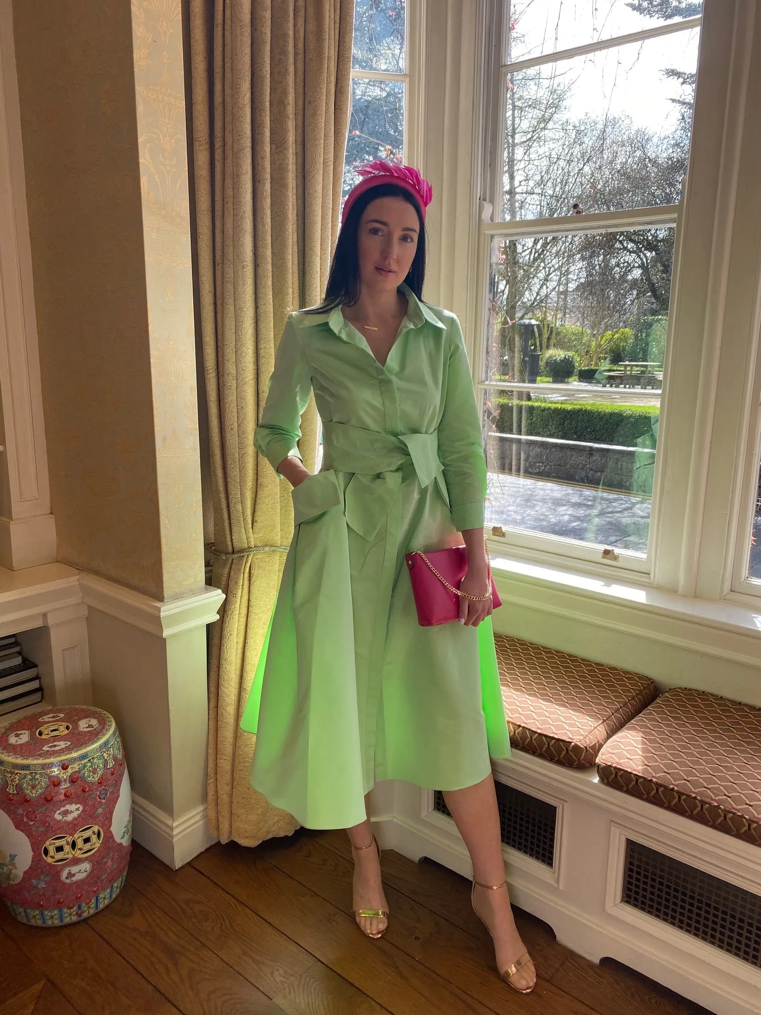 Moskada Amanda Dress Lime Green