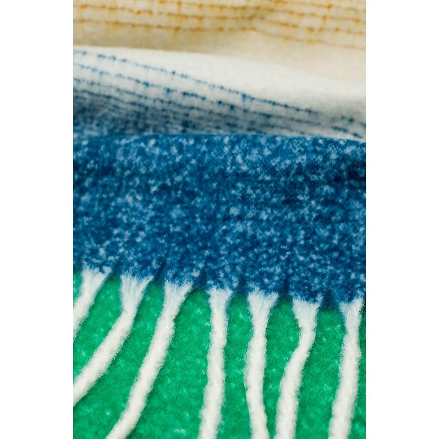 Multi Colored Striped Chunky Knit Scarf