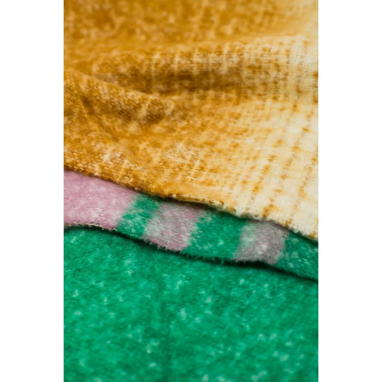 Multi Colored Striped Chunky Knit Scarf