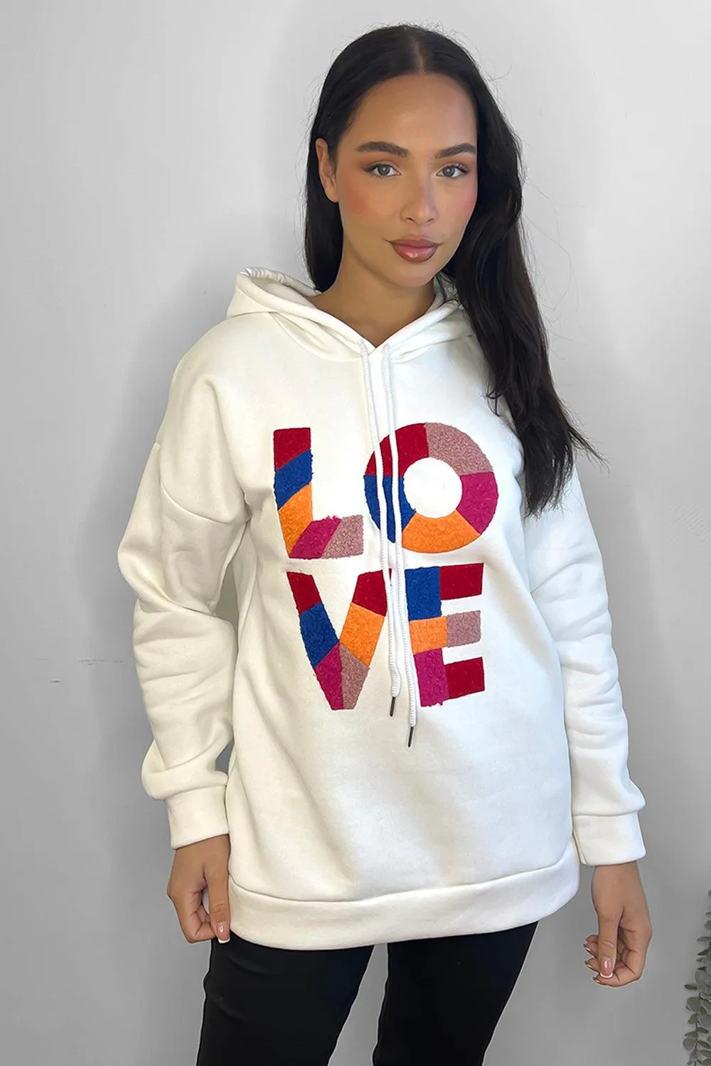 Multicolour Love Slogan Hoodie
