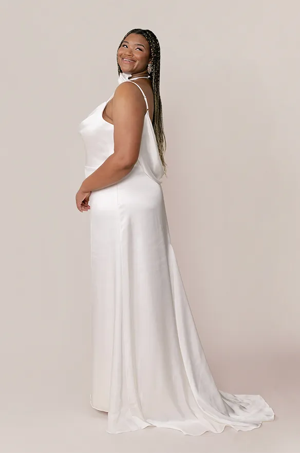 Nadia Satin Bridal Gown | Made To Order