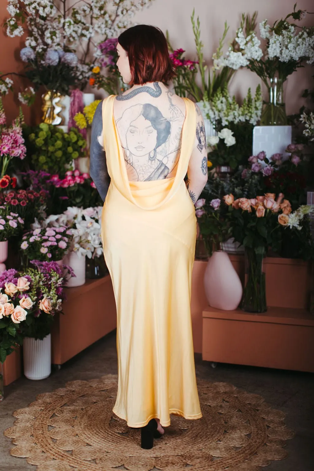 Nadia Satin Maxi - Size 14