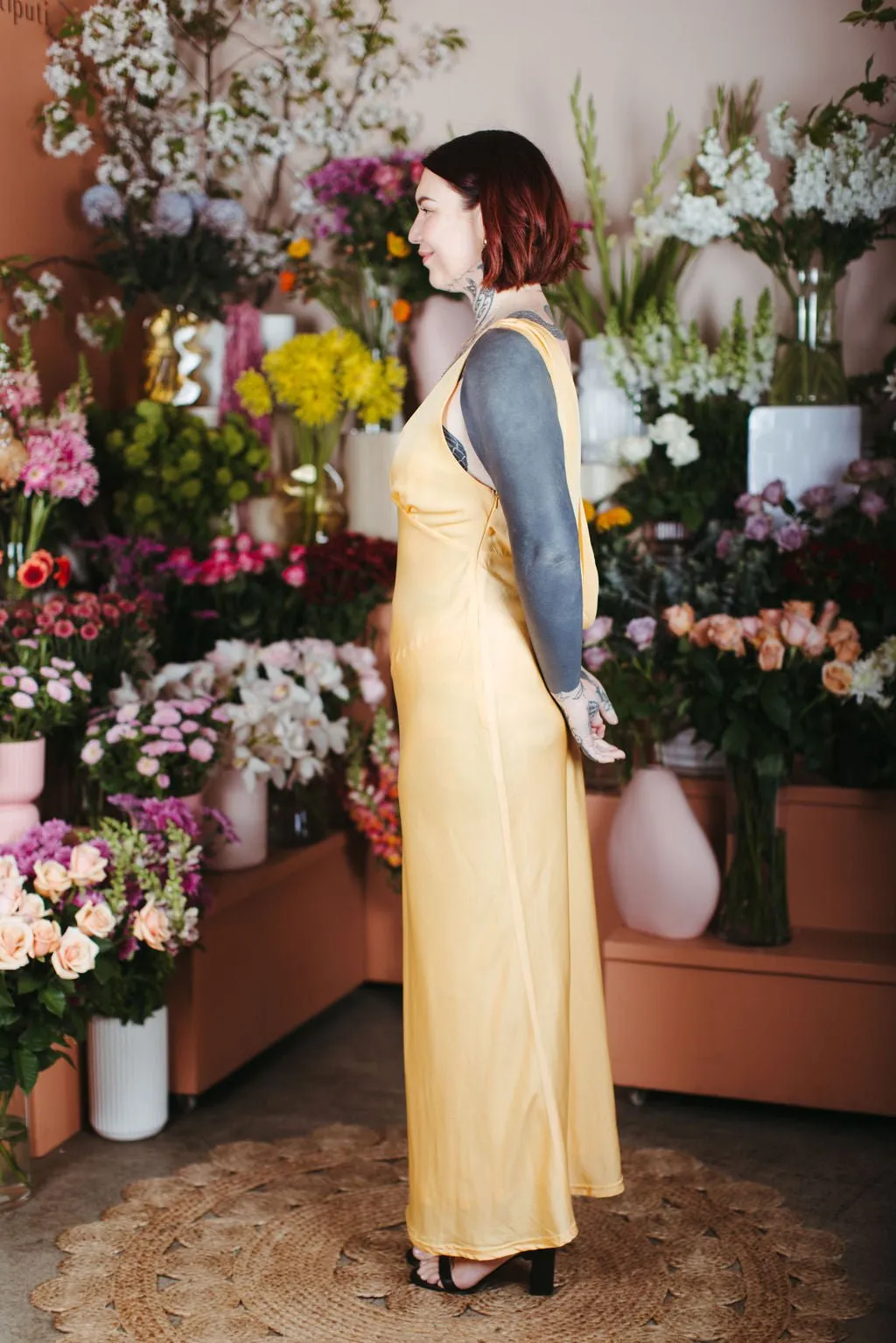 Nadia Satin Maxi - Size 14