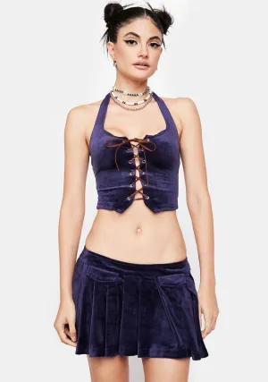 Navy Along For The Ride Skirt Set