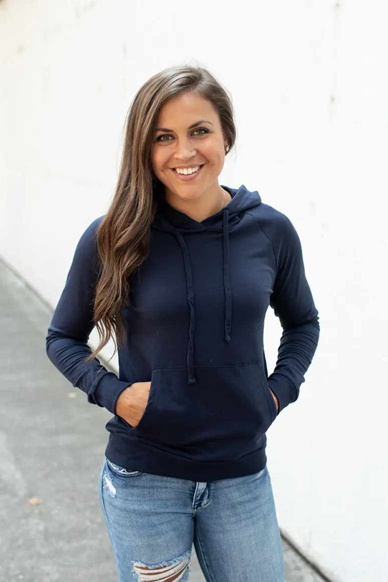 Navy Blue Lightweight Hoodie (SM-2X)